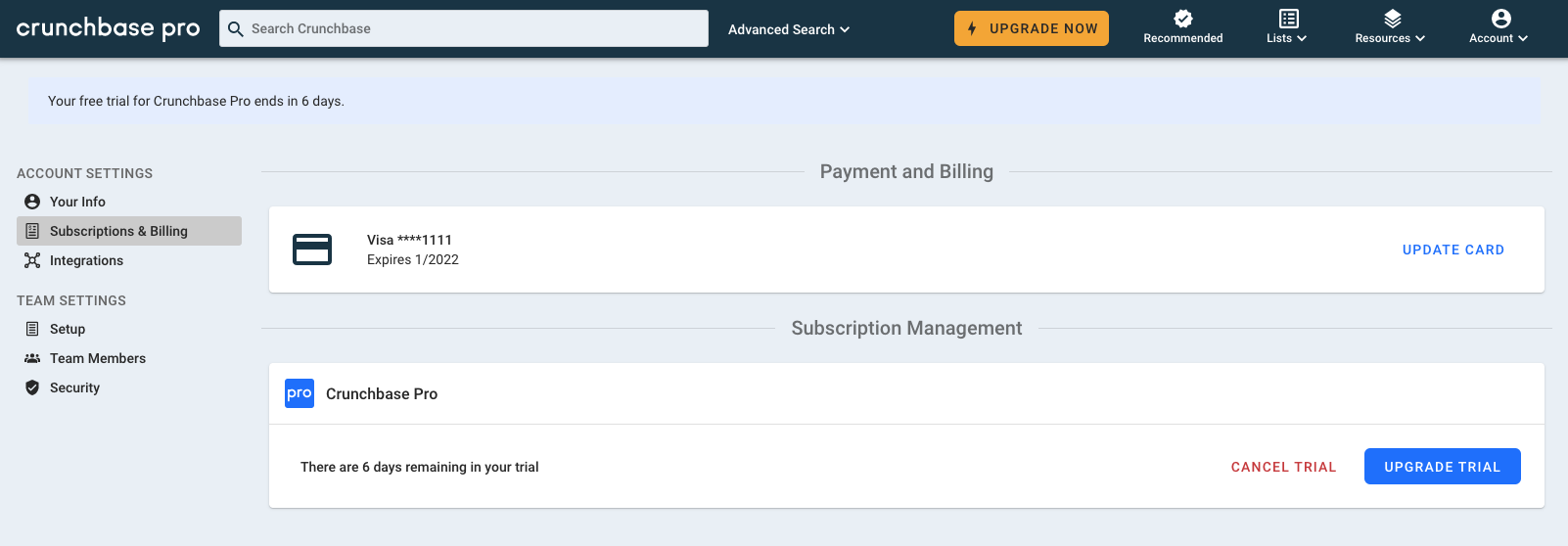 crunchbase cancellation confirm