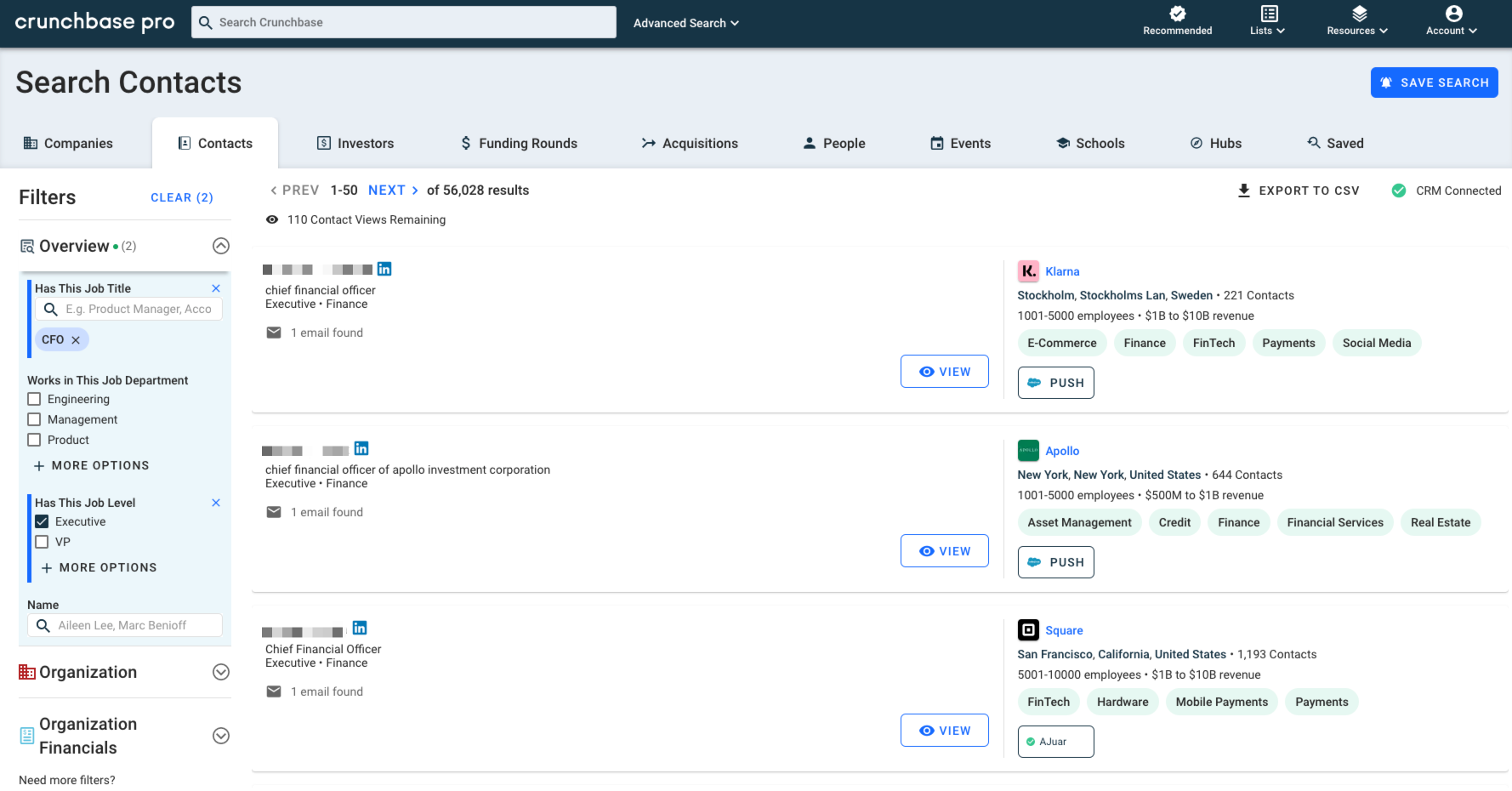 How do I search for contact data? Crunchbase Knowledge Center